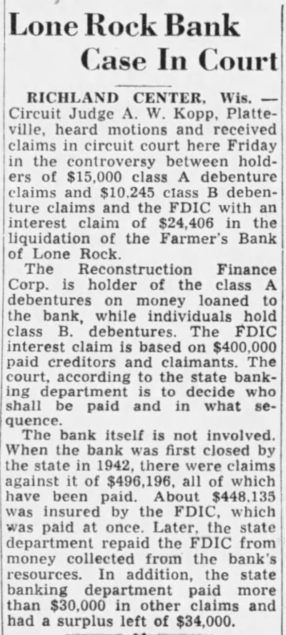 Clipping from The Capital Times